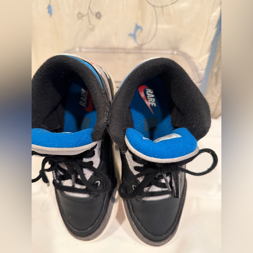 Stylish Kids Black and Blue Sneakers - Picture 4 of 10